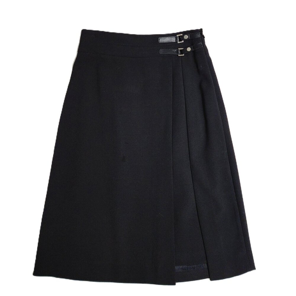 WHBM Tailored Decorative Double Side Buckle & Side Slit Skirt Size 0